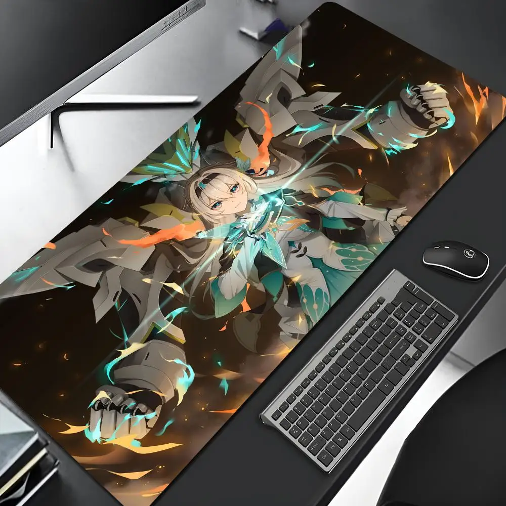 Honkai Star Rail Firefly Mouse Pad Gaming Locking Edge music Big Computer Gamer Large Rubber Art Mousepad Laptop Desk Mat