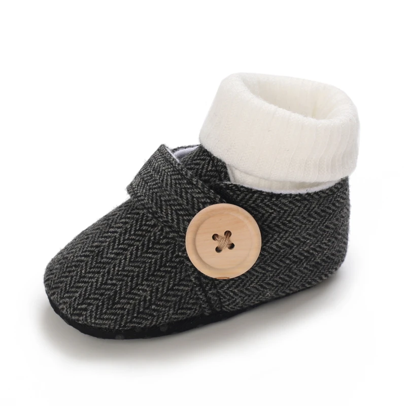 أحذية مسطحة عصرية للأولاد الصغار مصنوعة من جميع القطن ناعمة ومريحة ومناسبة لأحذية المشي لحديثي الولادة من عمر 0 إلى 18 شهرًا