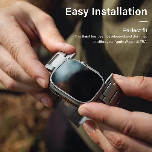 Imagen 2 del producto Pulsera de titanio de lujo para Apple Watch Ultra 2, correa de negocios de 49mm, 45mm, 44mm y 46mm para IWatch Series 10 9 8 7 6 5 4 Se 3 2
