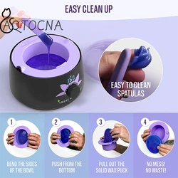 Wax Warmer Thickening Heat-resistant Silicone Bowls Hair Removal Wax Replacement Pot Bowls Hair Removal Reusable Waxing Pot Bowl