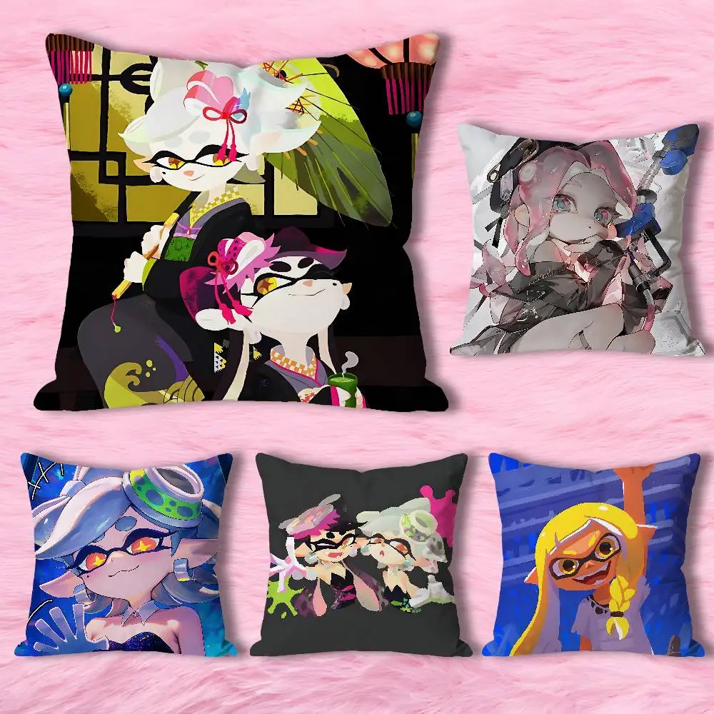 

H-Houzuki Marie Octoling Game Pillow Cases for Bedroom Living Room Sofa Home Decor Polyester Cushion Cover with Zipper