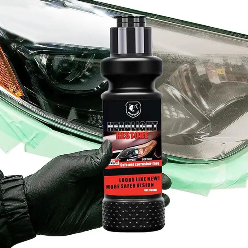 

Headlight Lens Cleaners Headlight Repair Cleaner 300ml Fast & Easy Headlight Lens Cleaners Remove Yellowing Oxidation