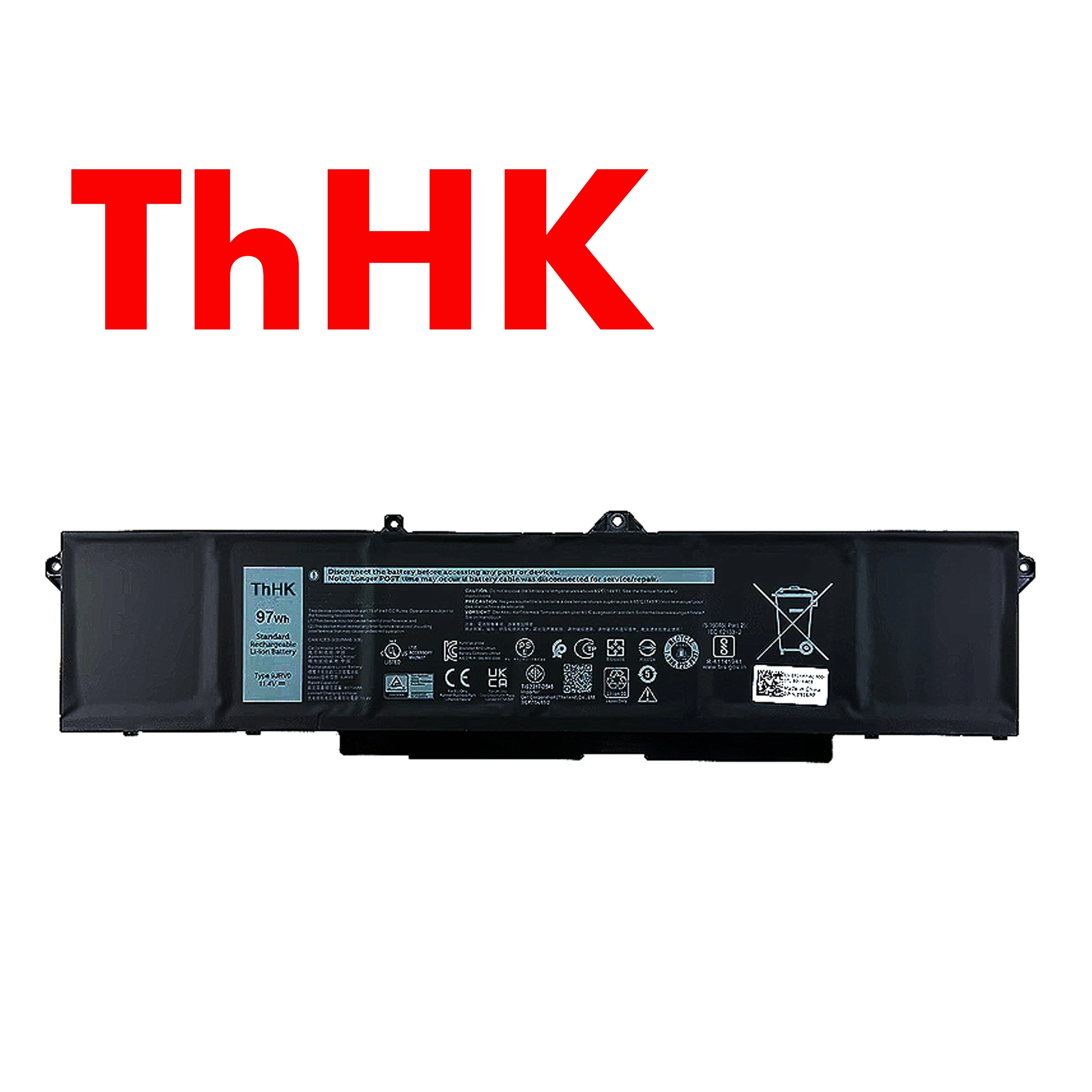 

New ThHK 97Wh 9JRV0 05RGW 53XP7 Replacement Battery For Dell Latitude 15 5521 5531 Precision 15 3561 3571 Alienware m17 R5