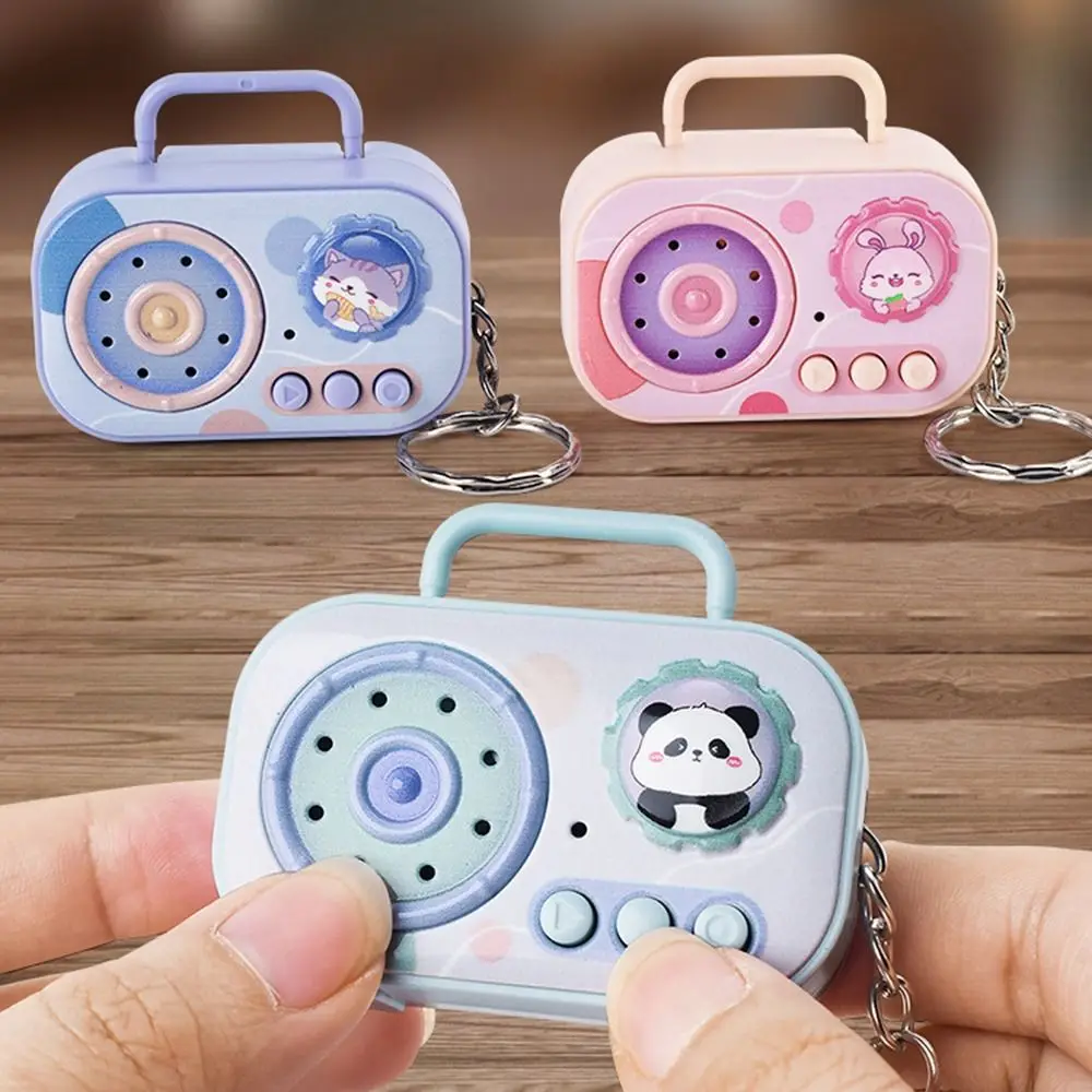 Voice-Changing Recorder Key Chain Holder Can Record Musical Instrument Toy Key Storage Holder Keychain Bag Pendant