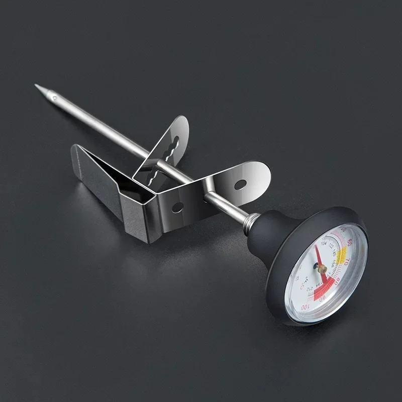 Stainless Steel Coffee Thermometer Milk Frothing Temperature Monitor 0℃~100℃/32℉~212℉ For Milk Froth Chocolate Cappuccino