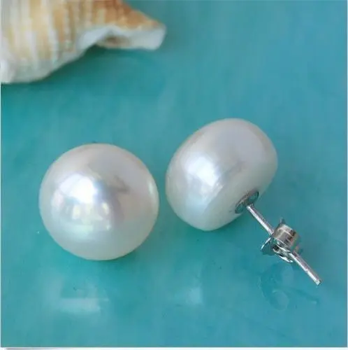 

Charming AAAA 11-12mm South Sea White Pearl Earrings 925 S women's jewelryfine jewelryJewelry Making