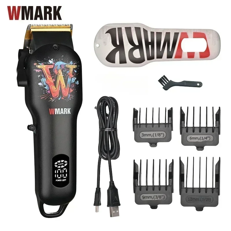 

New WMARK NG-123 7200RPM Electric Hair Clipper Oil Head Electric Clipper Hot Sale Rechargeable Hair Clipper with LED Display