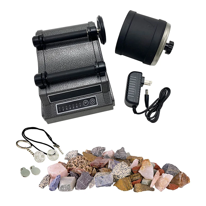 Tabletop Jewelry Polisher with Dual Action Rotation for Efficient Mirror Finishing on Precious Metals