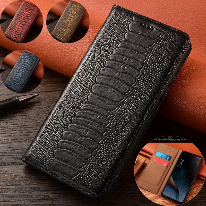 

Magnetic Flip Genuine Leather Phone Cover For iPhone 16 Plus 15 Pro Max 14 13 Mini 12 Pro 11 SE Xs Max XR 6 7 8 With Card Slots