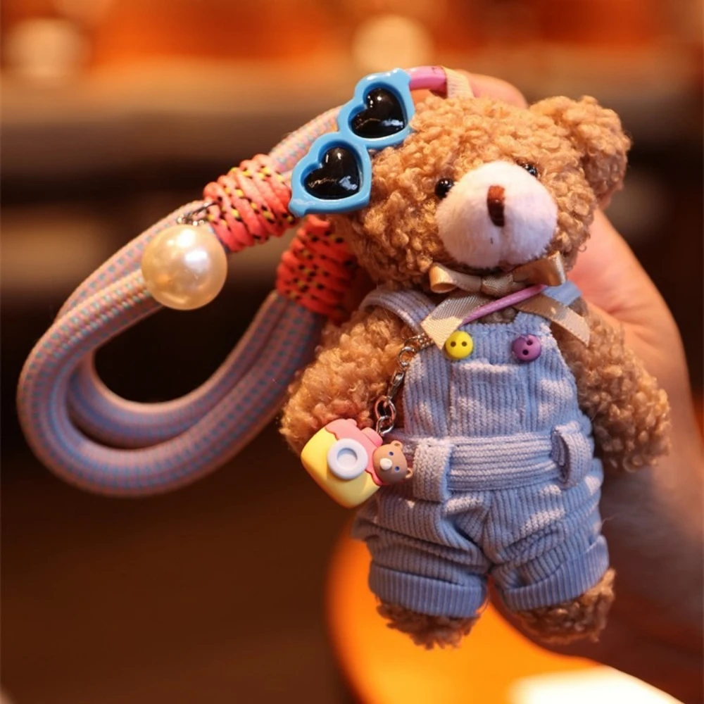 

Handmade girl heart ugly cute bear bag pendant plush doll backpack pendant tide play ornaments men and women