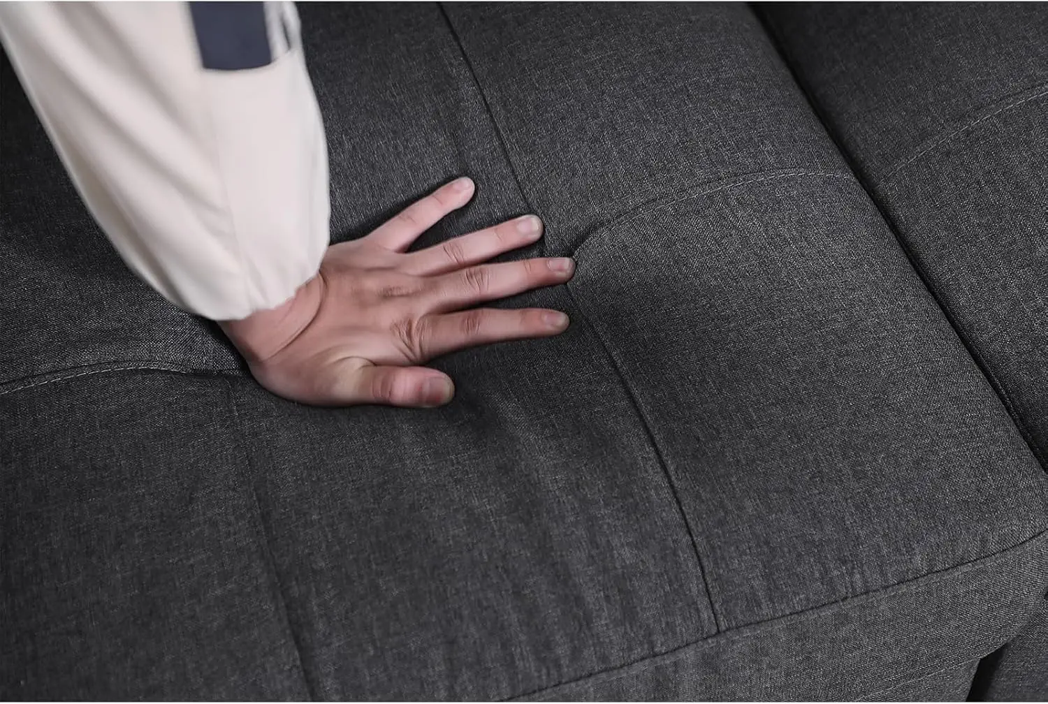 Armless Sofa Chair Sectional Middle Module Velvet Fabric Couch Living Room Furniture Set Armless Chair Dark Gray
