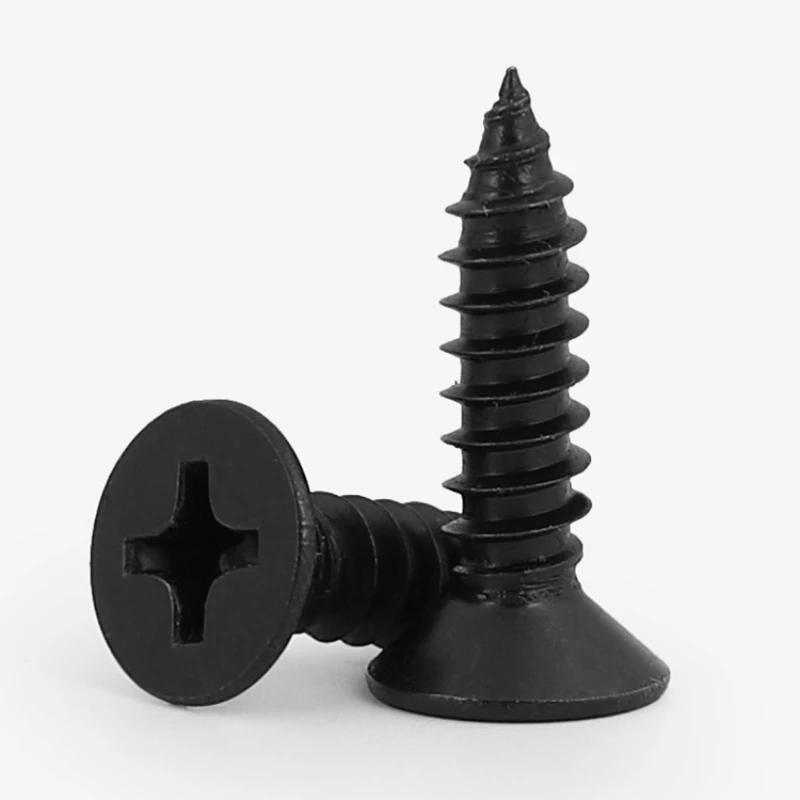 XINGYHENG 650-Piece Black Sunk Head Self-Tapping Screw Kit – M2, M2.3, M3 Sizes, 13 Varieties, Cross Recessed, Carbon Steel
