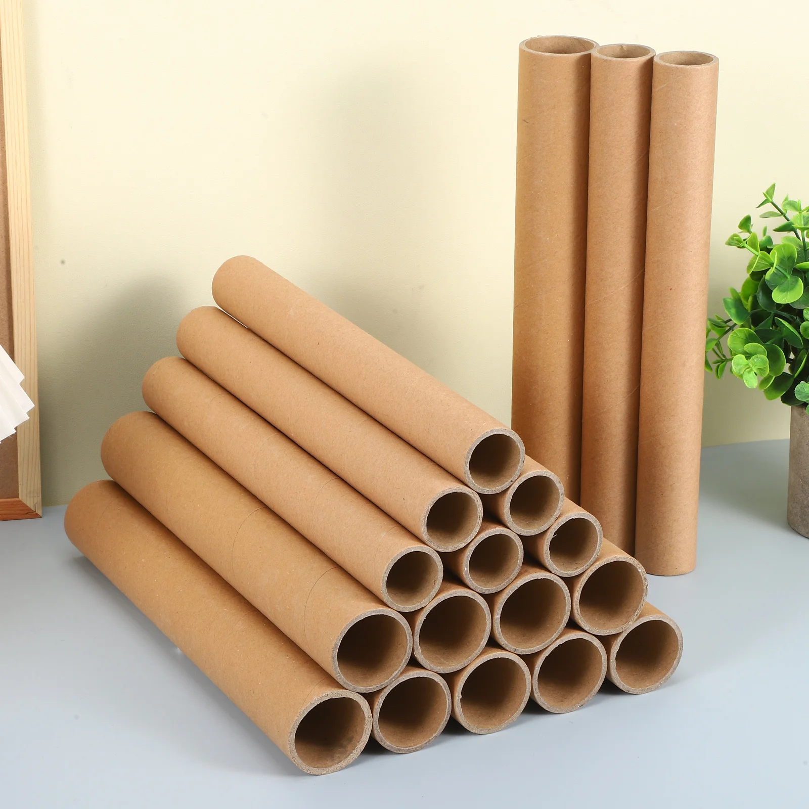 20Pcs Kraft Paper Tubes for Crafts and DIY Projects Round Cardboard Cylinders Packaging Solution for Art Prints Posters Maps