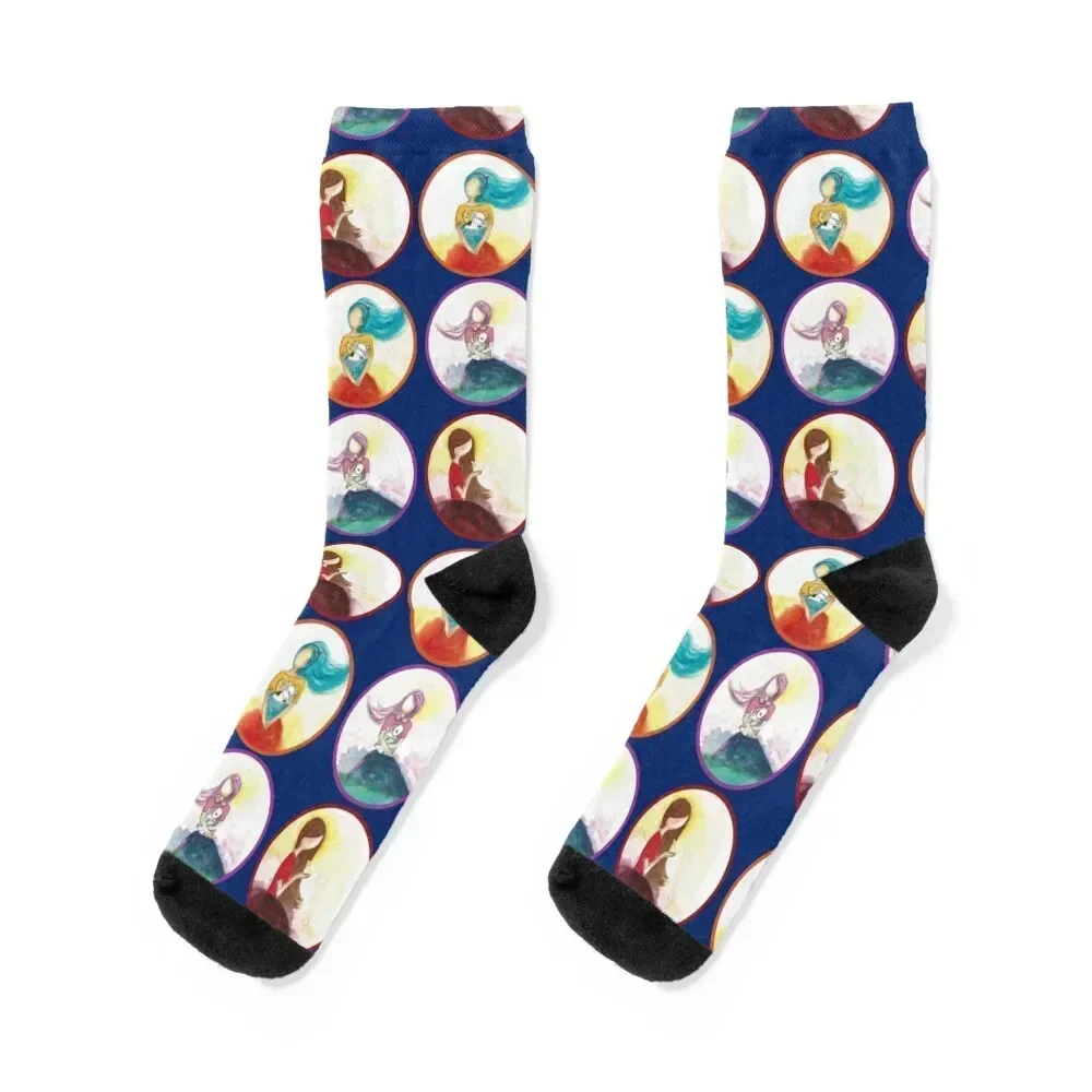 Happy Bubbles Socks colored Lots fashionable soccer anti-slip Socks Women's Men's