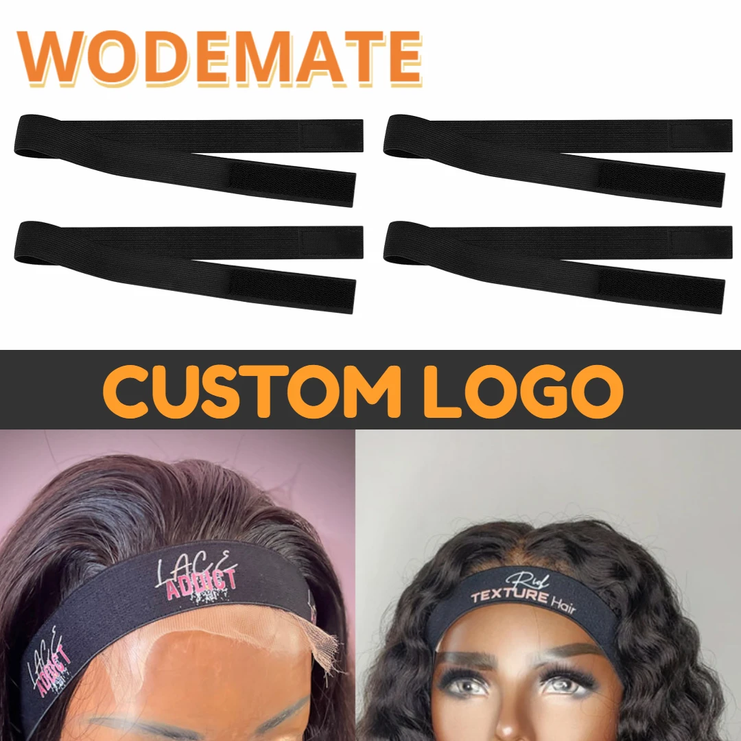 20 pçs/lote Lace Melting Wig Band para Bordas com logotipo personalizado Peruca Melt Band Ajustável Magic Sticker Edge Slayer Band para o cabelo do bebê