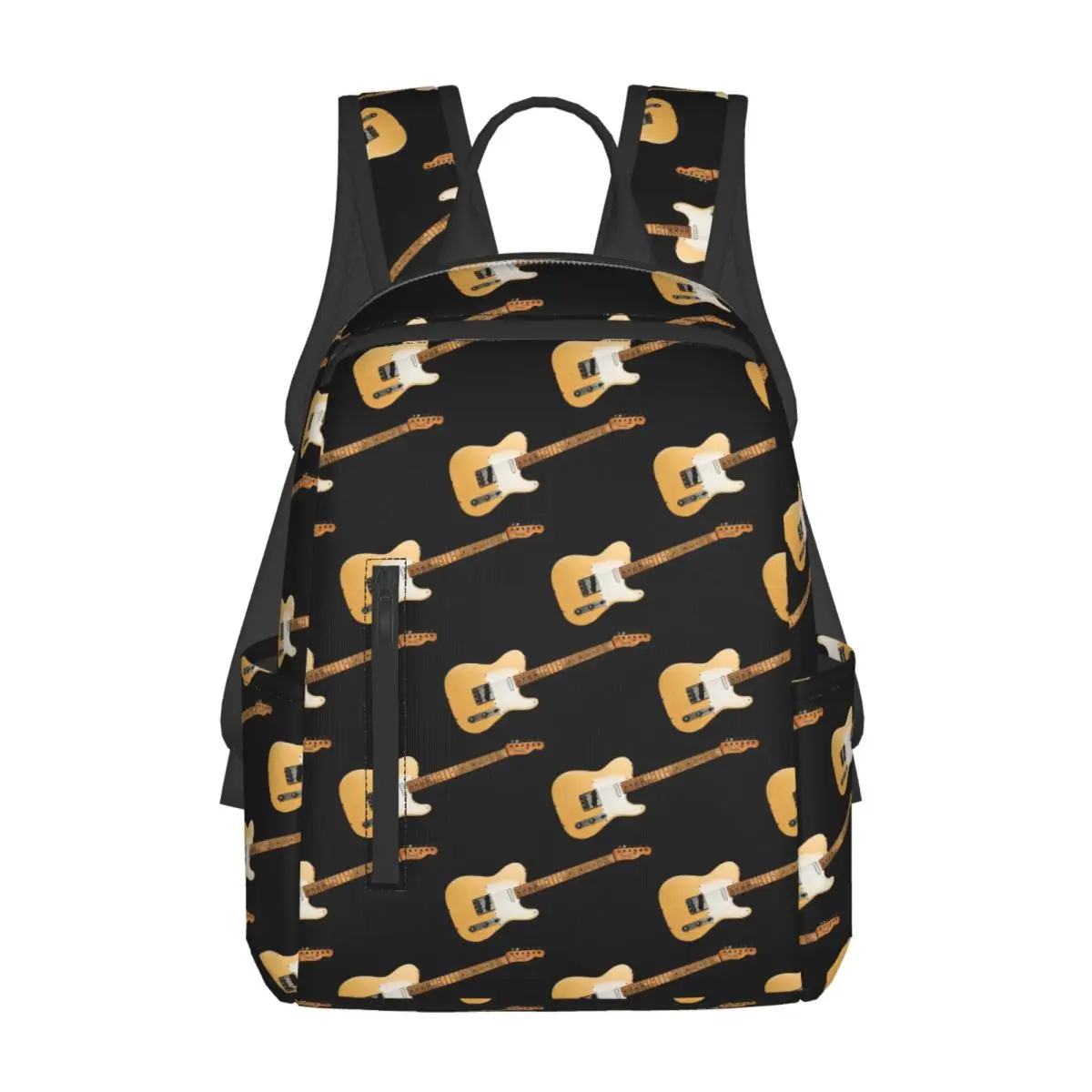 

Blonde Telecaster Guitar Distressed Look Backpack Daypack Kids BookBag School Bag Shoulder Bags for Men Women
