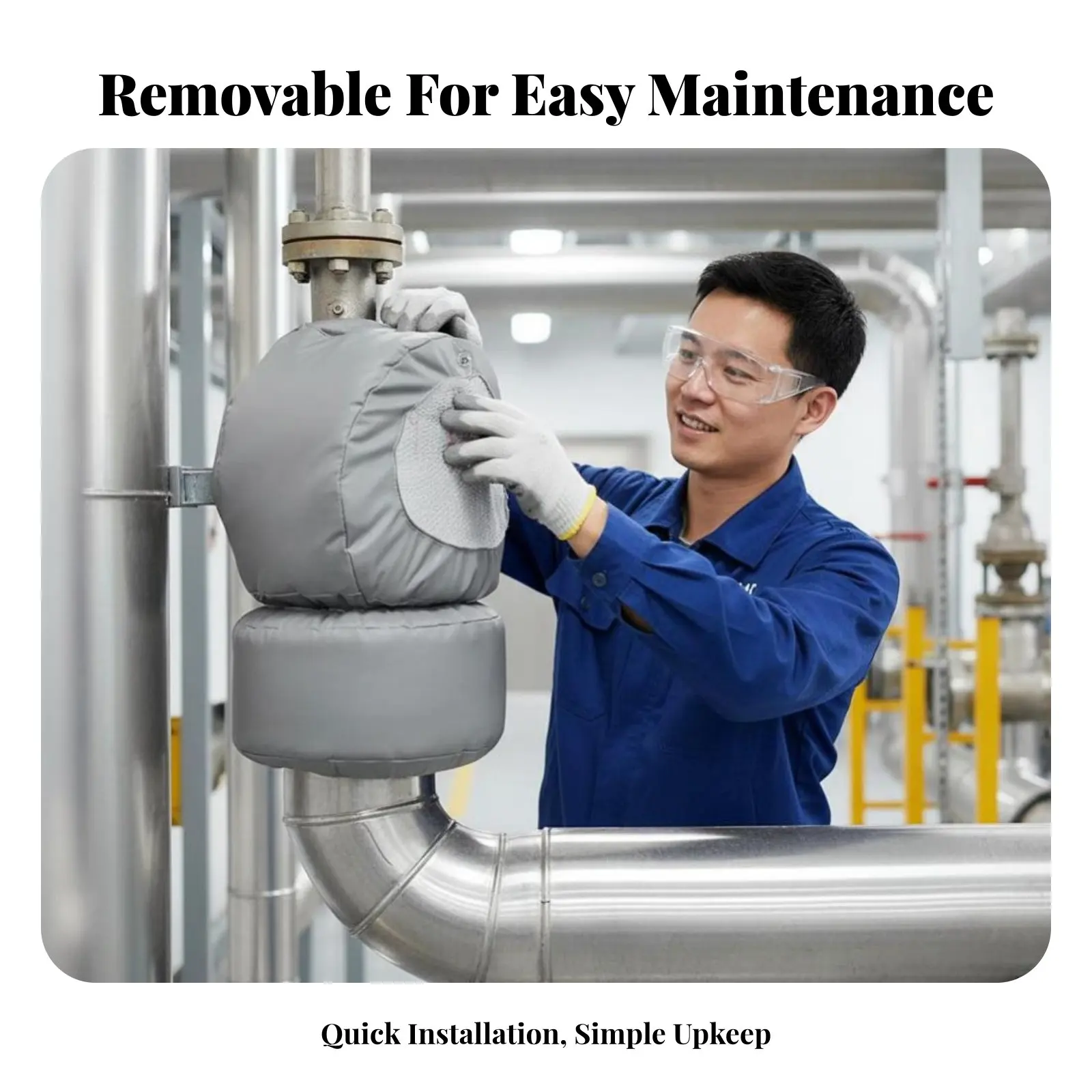 

Коммерческий съемный термозащитный чехол для клапана, гибкий огнеупорный термовтулка