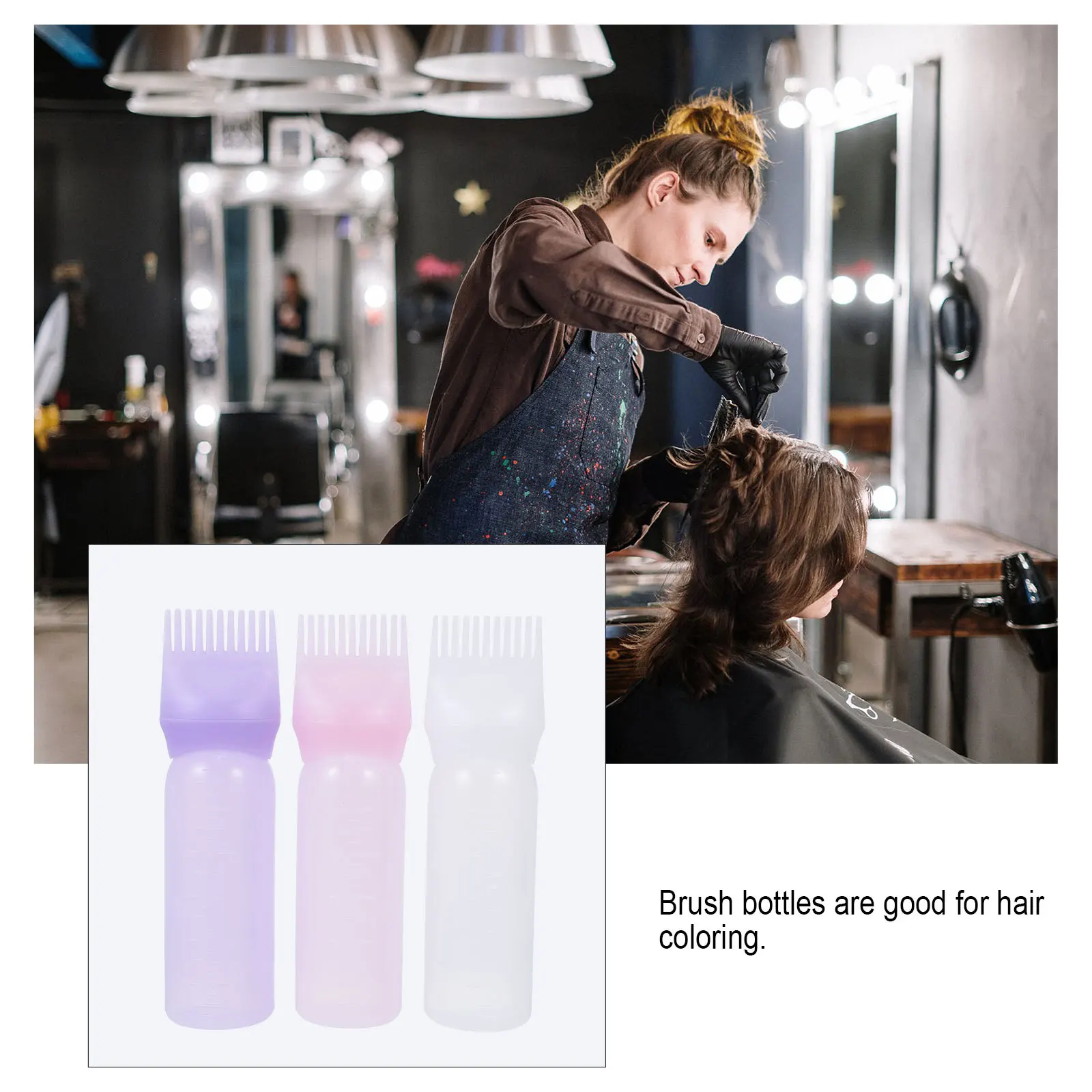 

6pcs Hair Root Comb Shampoo Comb Plastic Applicator For Home Salon Use Portable Coloring Tool Styling Supply