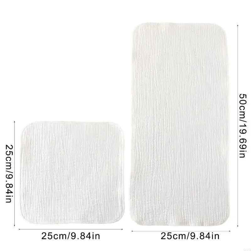 منديل قطن 4 طبقات منشفة وجه لطيفة وماصة مريلة لعاب الفم مسح القماش للأكل والتغذية #6