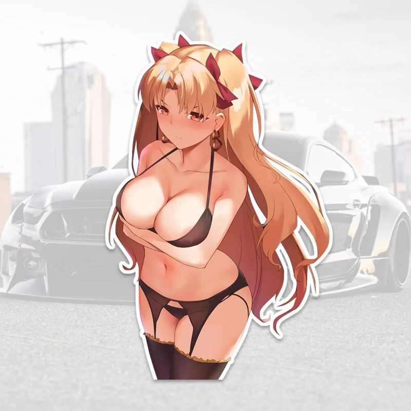 

Anime Yellow Hair Girl Car Sticker, Vinyl Cartoon Decal, Self-Adhesive for Glass Surfaces, Auto Decoration for Bumper ,Doo