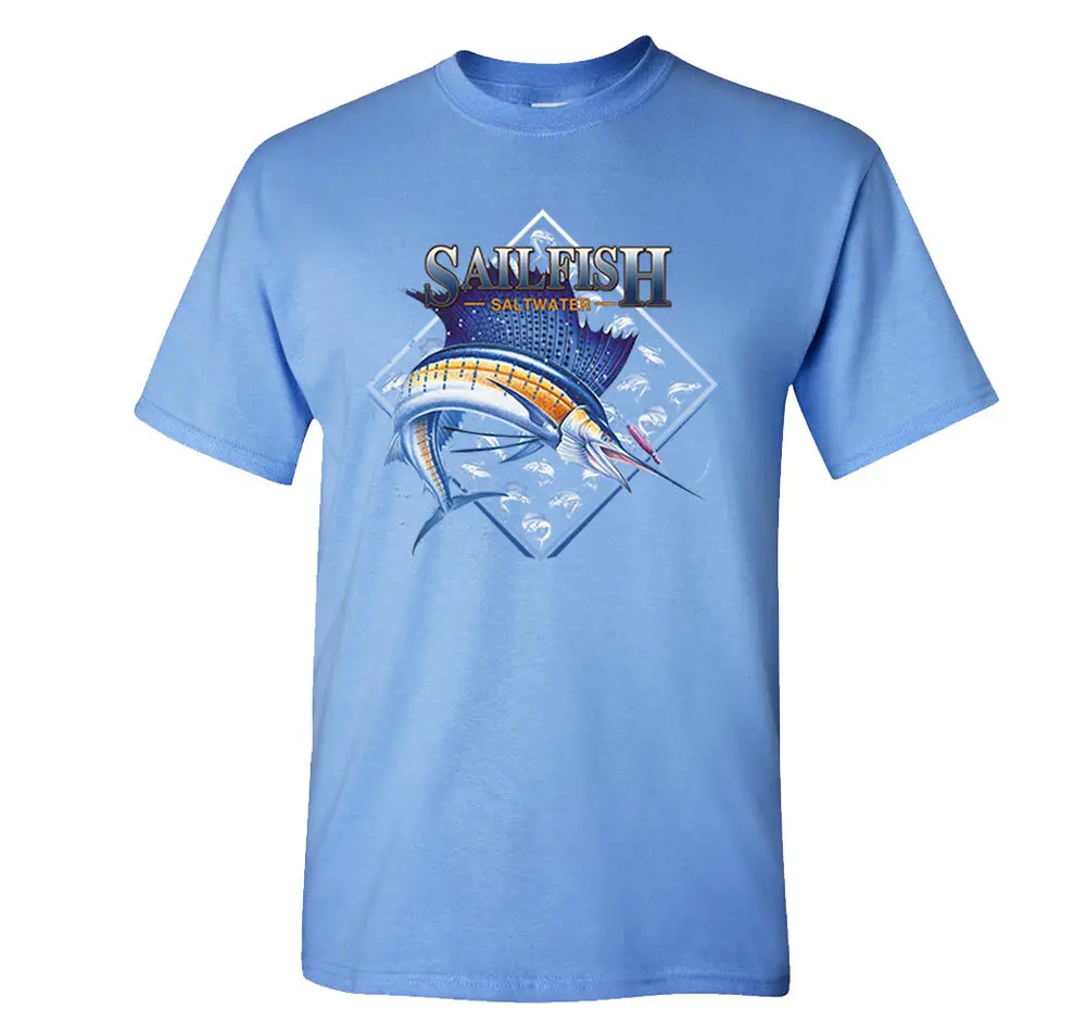 Mens Sailfish Swordfish Sport Fishing Saltwater Fisherman Gift Dad Fish T-Shirt Anime Graphic T-shirts For Men