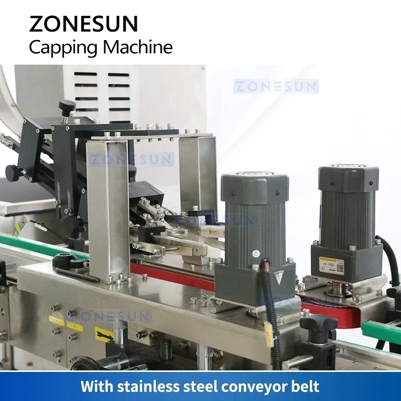 ZONESUN Macchina automatica per sigillare bottiglie con tappatore a rotazione Sigillatrice per barattoli Salsa per pasta Ketchup Attrezzatura per imballaggio ZS-XG440T2