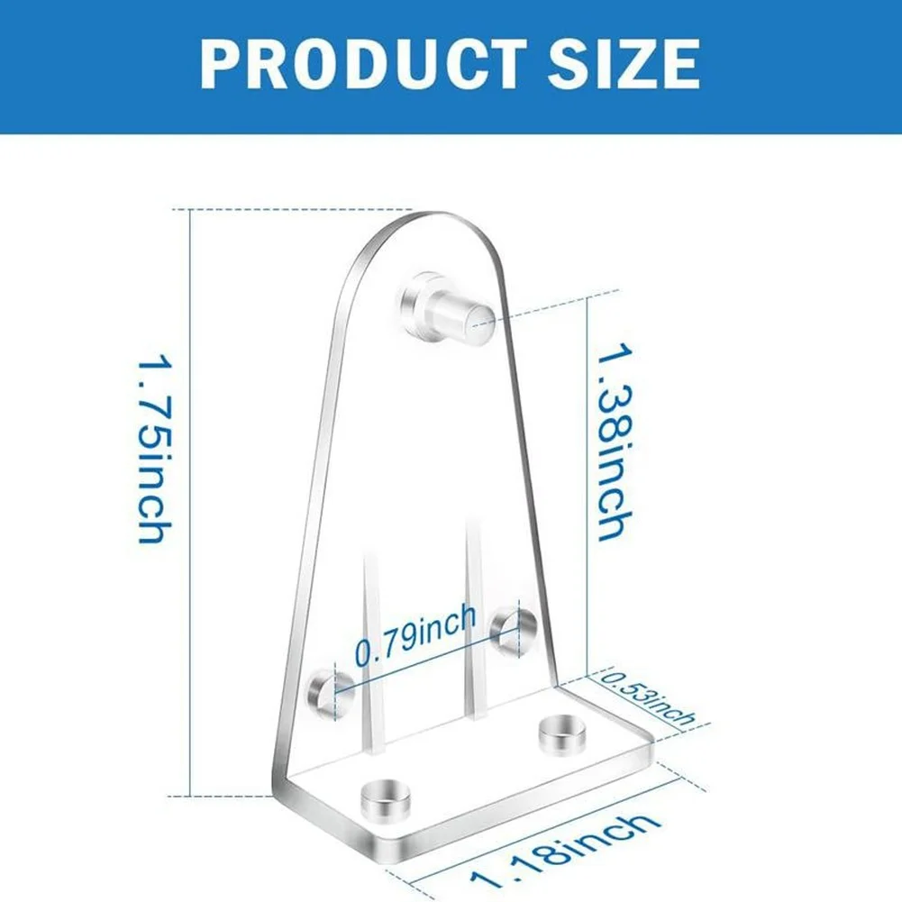 12pcs Transparent Plastic Blinds Placement Hooks Hold Down Brackets Curtain Accessories For Home Windows= Positioning Hook