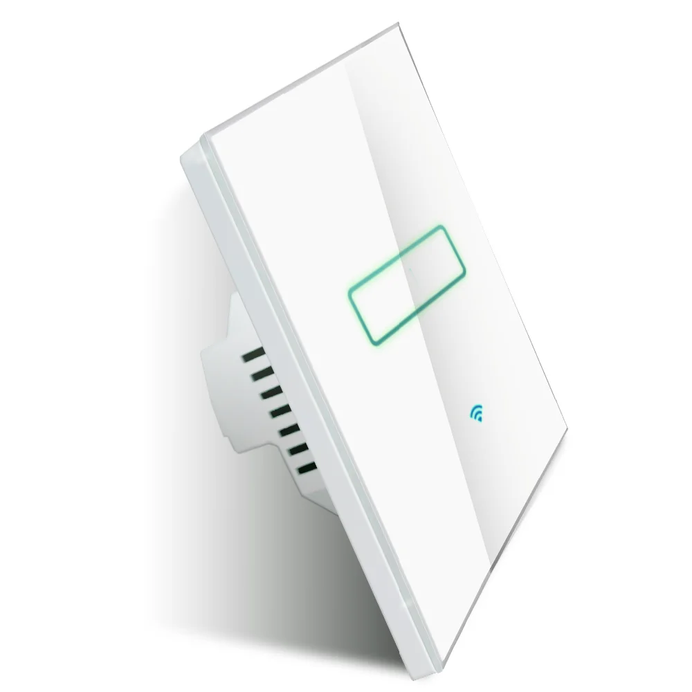 LANBON US Standard L6 Series vidrio blanco 1 Gang 1 vía luz Interruptor táctil de pared interruptor eléctrico para Google Home y Alexa