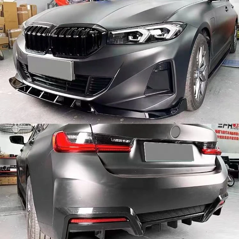 

Suitable For Bmw Electric I3 With Rear Spoiler Rear Lip Glossy Black Water Transfer Printing Anti-collision Bumper