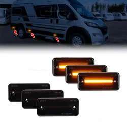 6pcs LED Side Marker Lamp Dynamic Indicator Light Facelift For Iveco Fiat Ducato Citroen Relay Peugeot Boxer Renault VOLVO