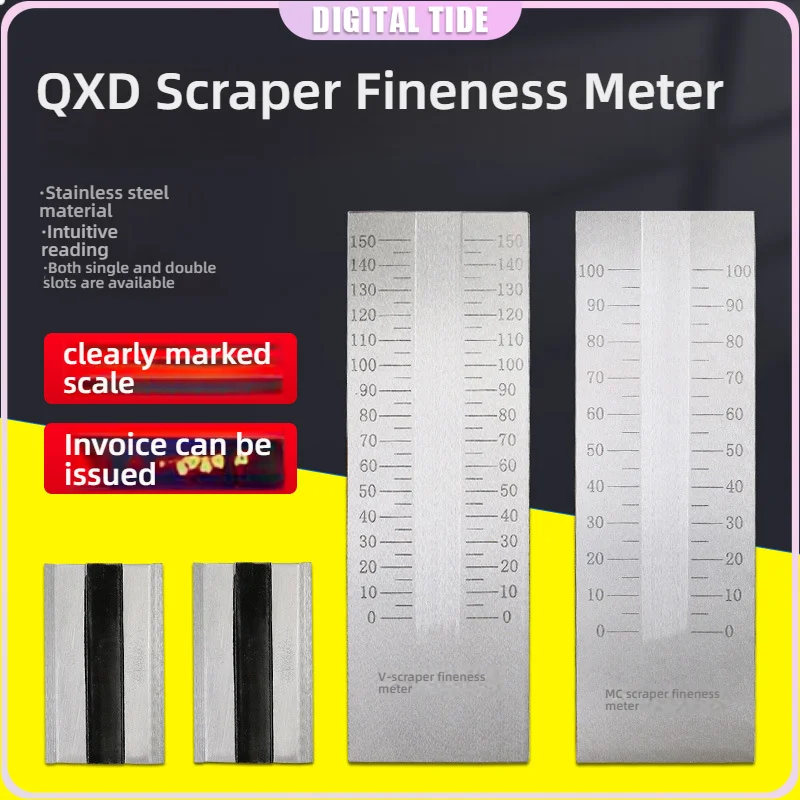 

Single-Channel Grind Fineness Gauge Gage Stainless Steel Hegman Gauge 0-100μm 0-8 Hegman