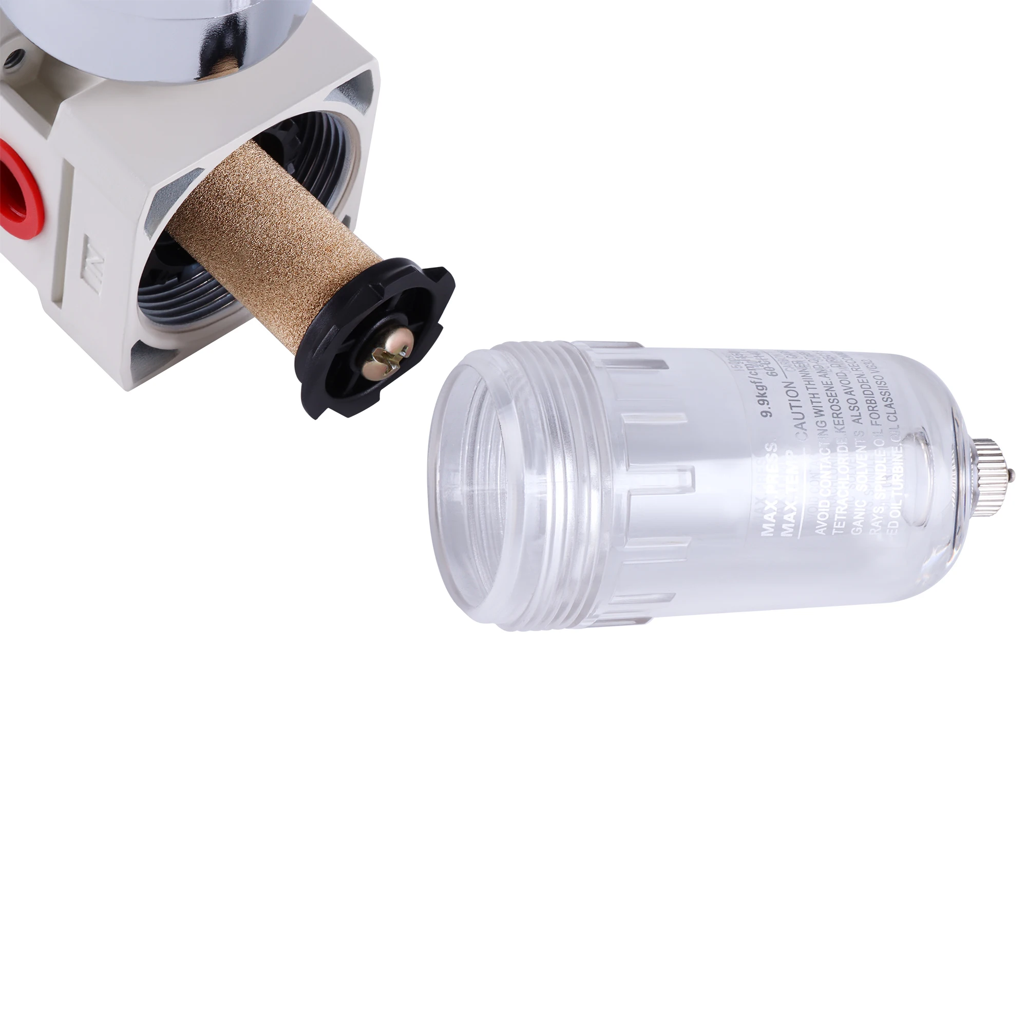 Regulator Filter pneumatik AW2000-02, AW4000-04, Regulator Filter udara tekan pneumatik dengan alat pengukur udara