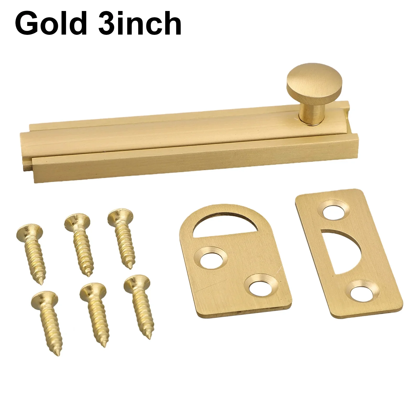 Reliable Brass Barn Slide Bolt Door Latch Lock For Bathroom And Home Doors With Screw Installation And Rust Resistant Features
