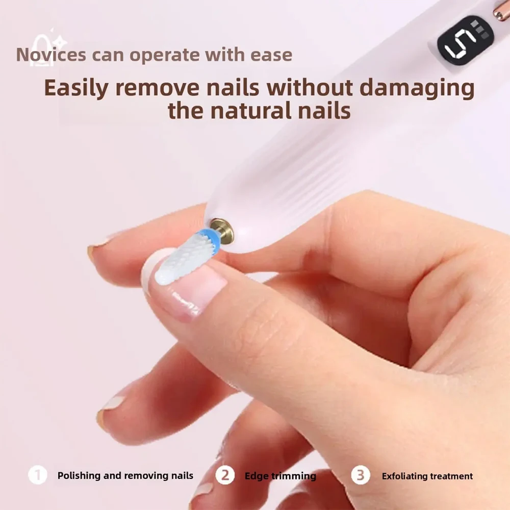 가벼운 전기 네일 폴리싱 도구 USB 충전 네일 그라인딩 머신 가정용