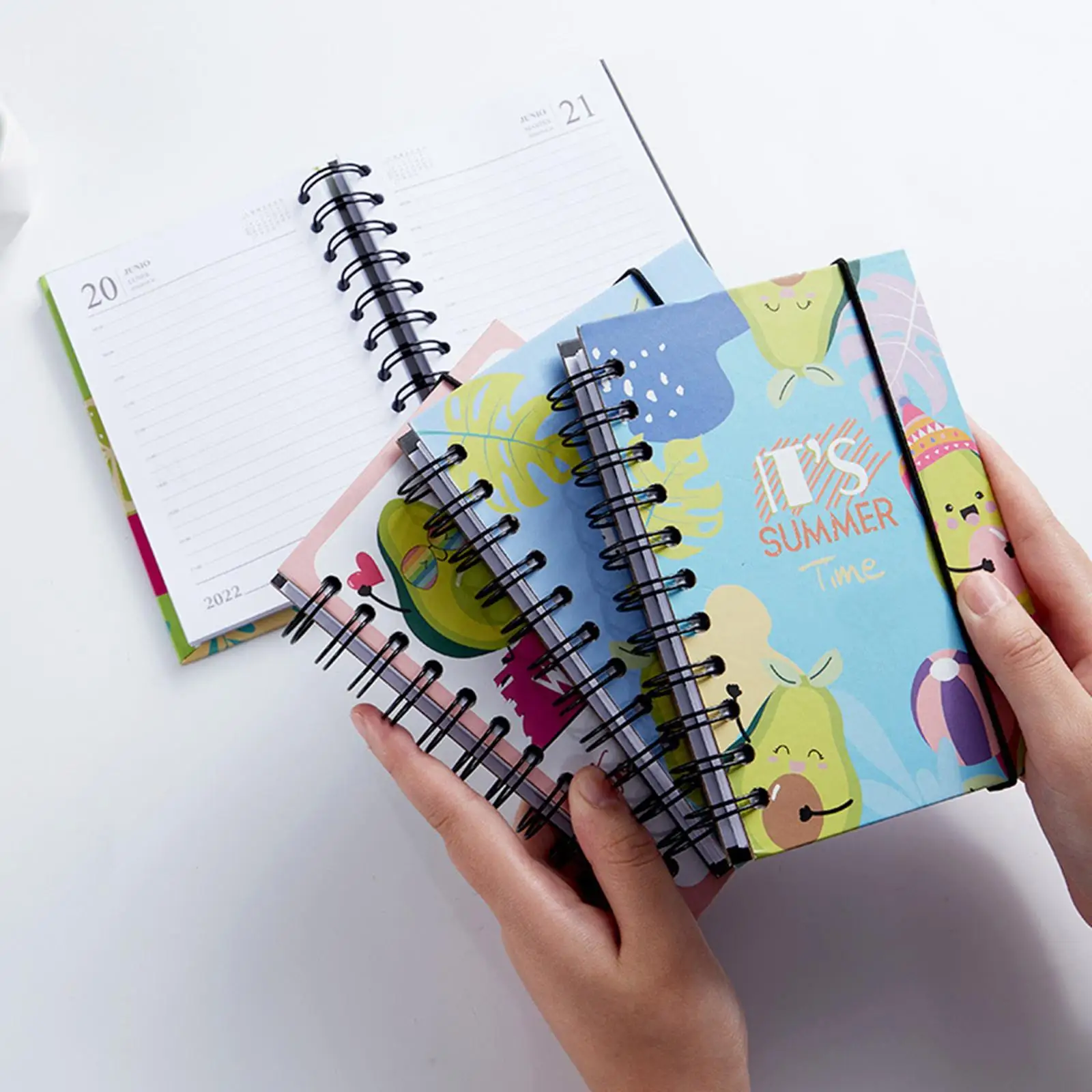 A6 Spiral Notebook, 105x157mm Colorful Ruled Notebook, for College, Students, Supplies