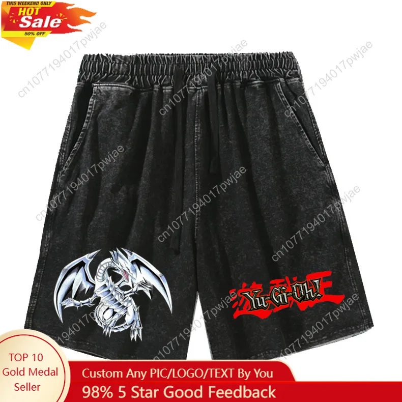 

Yu Gi Oh Anime Yugi Muto Shorts Mans Womans Teenager Retro Short Pants Vintage Cotton Elastic Soft Beach Shorts Customized Pants