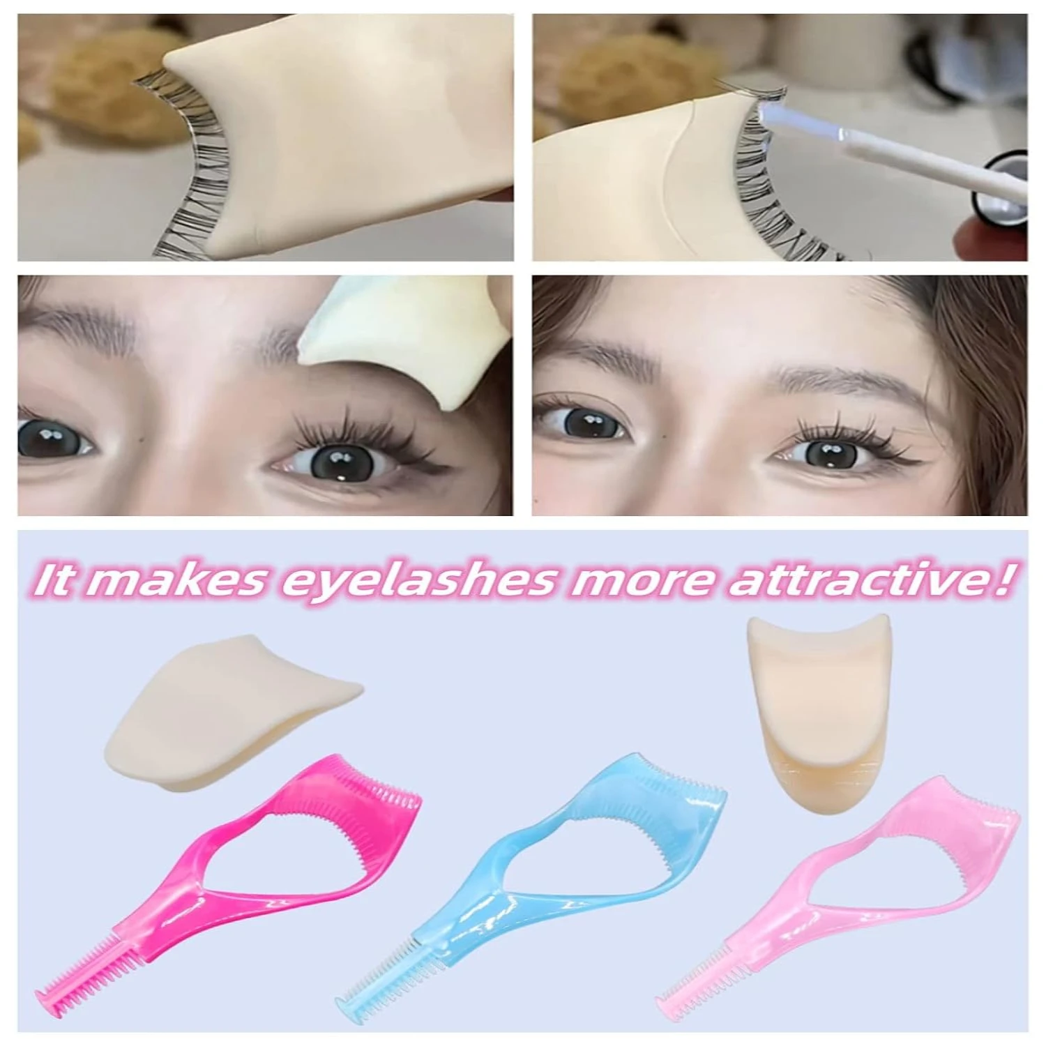 뛰어난 위쪽 및 아래쪽 속눈썹을 위한 고급스러운 3-in-1 마스카라 어플리케이터 - 이 편리함으로 아름다움을 쉽게 향상시킵니다.
