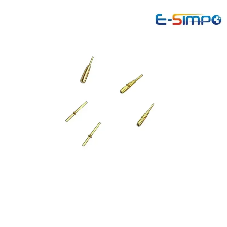 100pcs Dim0.3-0.46mm Mini Round Hole Pin Header Female Gold PCB Solder Claw Spring Jack Crystal Oscillator Sensor Relay Socket