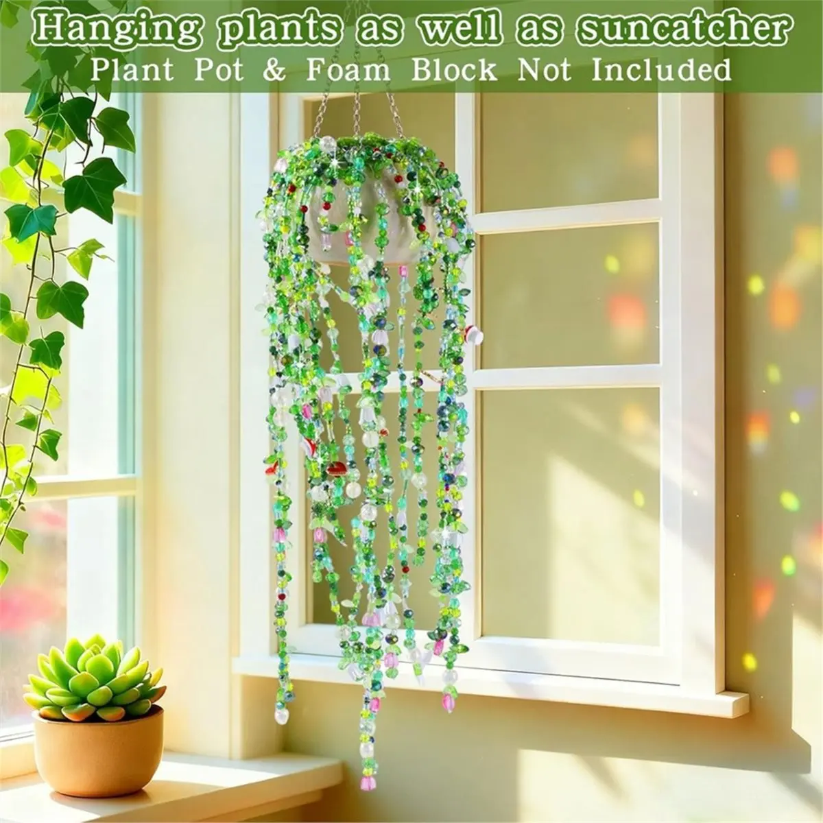 【MUST-HAVE LIST】 5422 Pcs Beaded Plant Kit Forever Plant Kit Green Glass Beads for Plant Making,Green Beads for Beaded Plants