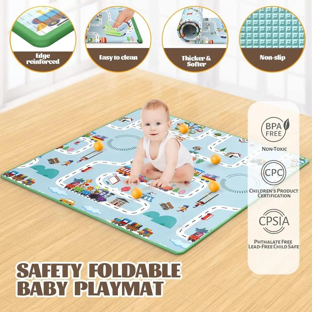 Parc gris 50x50 pour bébés et tout-petits avec tapis, cour de jeu de sécurité intérieure/extérieure, centre d'activités