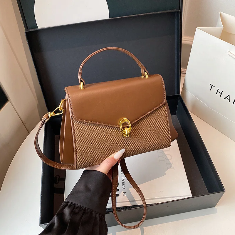 

2025 Autumn Winter Top Handle Bag, Vintage Shoulder Purse, Women's Chic Commuter Crossbody, Versatile Day to Night Bag
