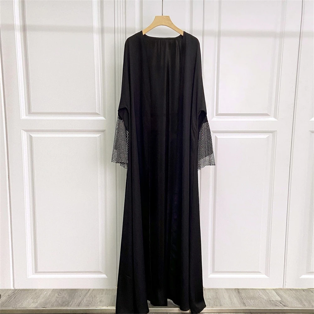

Muslim Out Abaya Kaftan Women Diamonds Prayer Cardigan Coat Islamic Clothing Dubai Saudi Robe Eid Ramadan Maxi Dress Kimono Gown