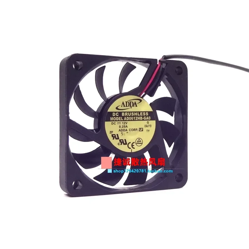 Original ADDA AD0612HB-GA0 12V 0.25A 6010 6CM Large air volume, power cooling fan