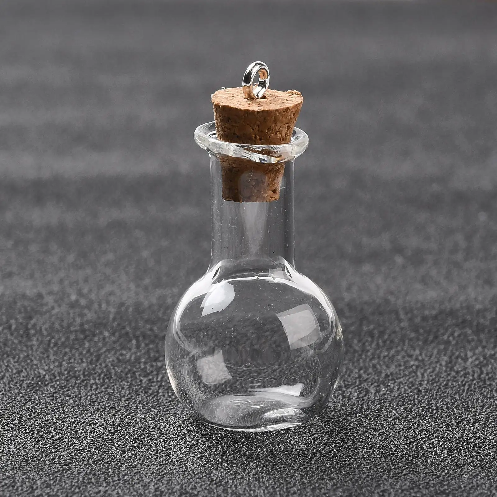 20Pcs Mini Glass Bulb Shape Wishing Bottle with Wooden Stopper Cork & Alloy Loops For Beads Container DIY Jewelry Gift Making