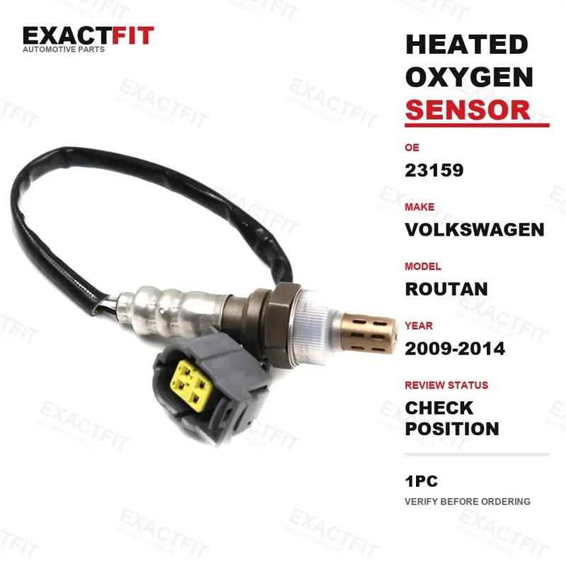 Heated Oxygen O2 Lambda Sensor for Volkswagen Routan 2009-2014 OE 7B0906262A 56029049AA NTK 23159 4-Pin Direct Fit 1PC