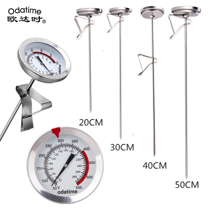 Odatime 20/30/40/50CM Beef-meat Thermometer Food Meat Oven Cooking Thermometer Kitchen Grill Barbecue Baking Temperature Gauge