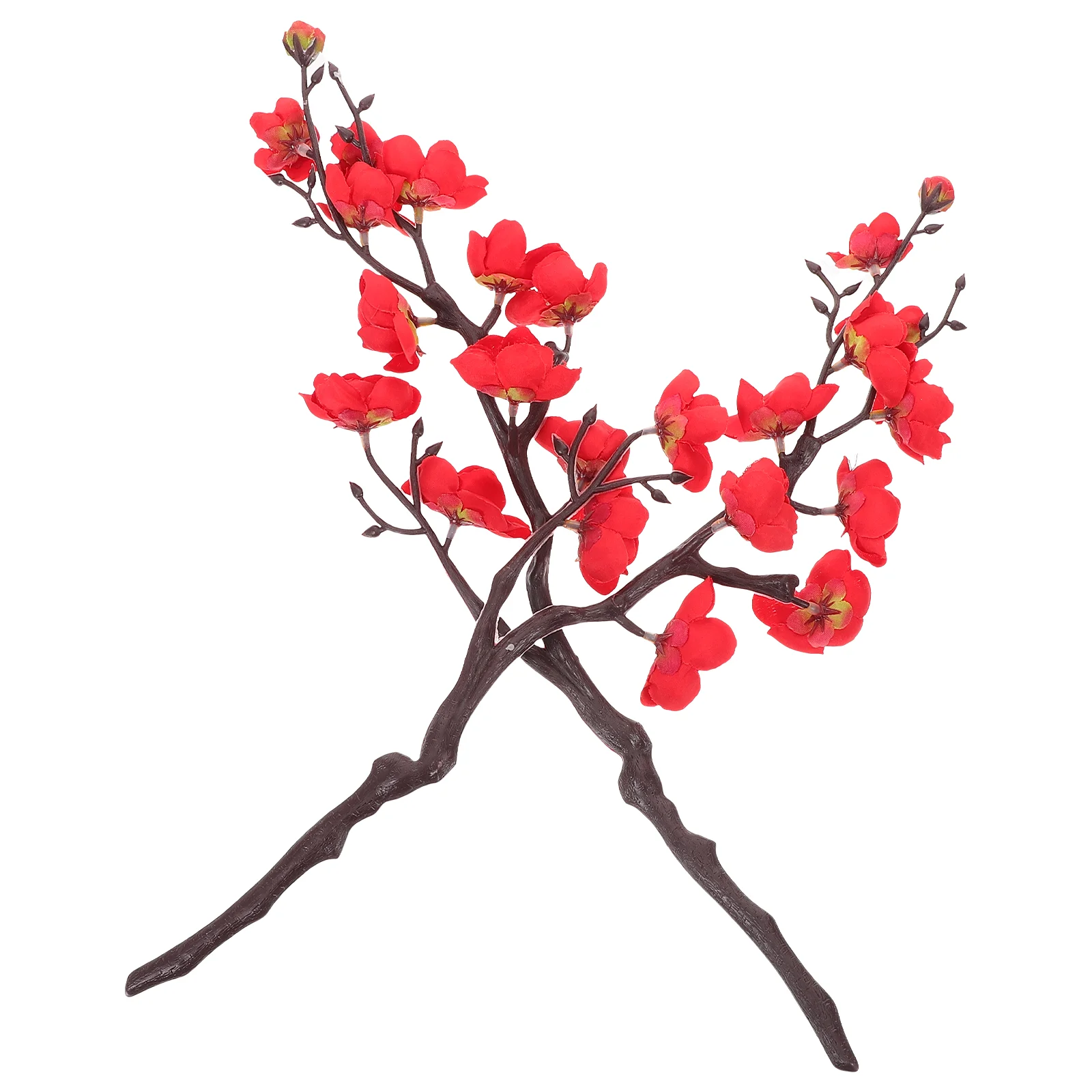 

2 Pcs Simulation Plum Blossom Artificial Bouquet Branch Party Decorations Bossom Branches Plastic Simulated Faux Pick