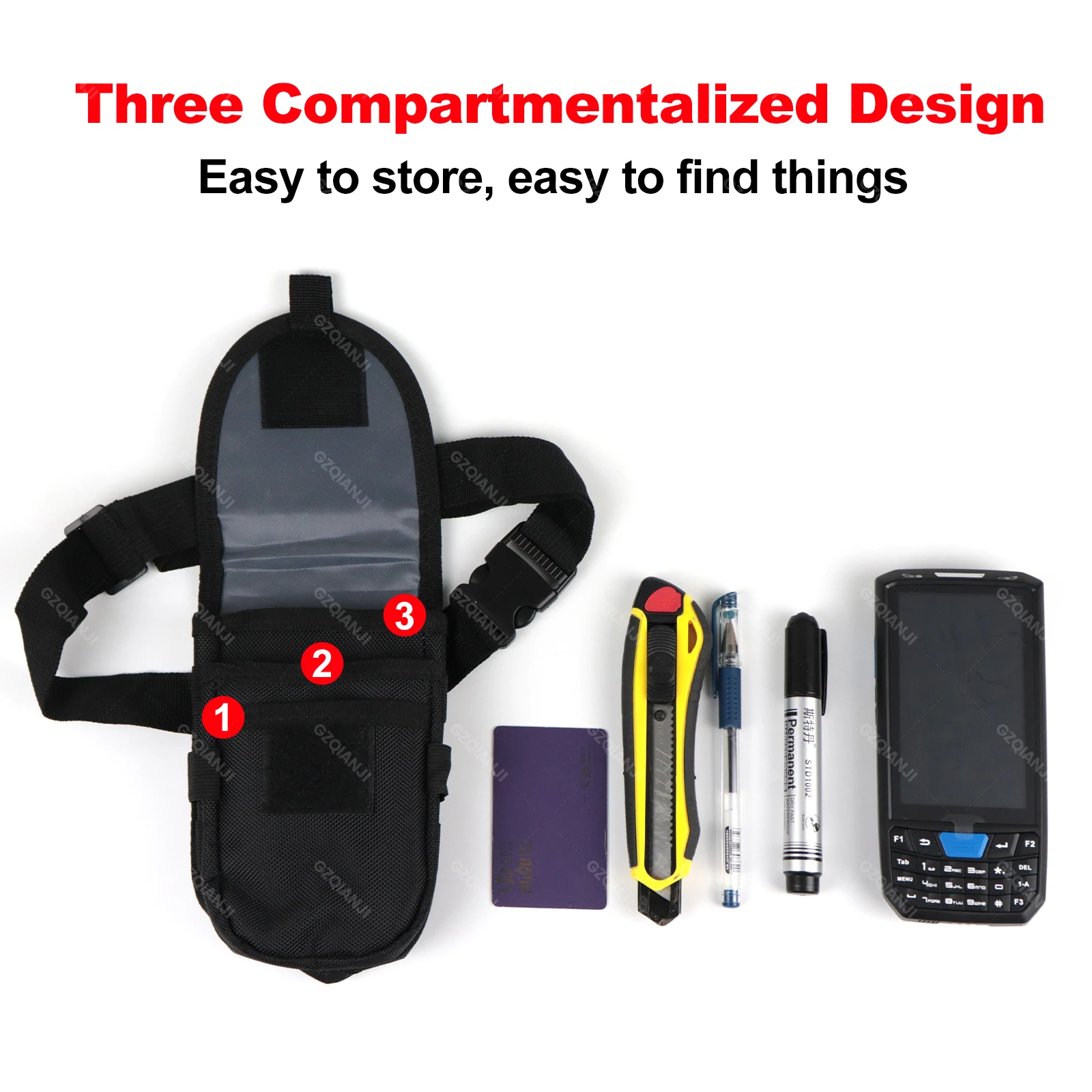 Waist Belt Case Bag for Android PDA Terminal Data Colector Outdoor Camping Nylon Pouch Holster Cover Holder for 4.7-7.2 Inch PDA