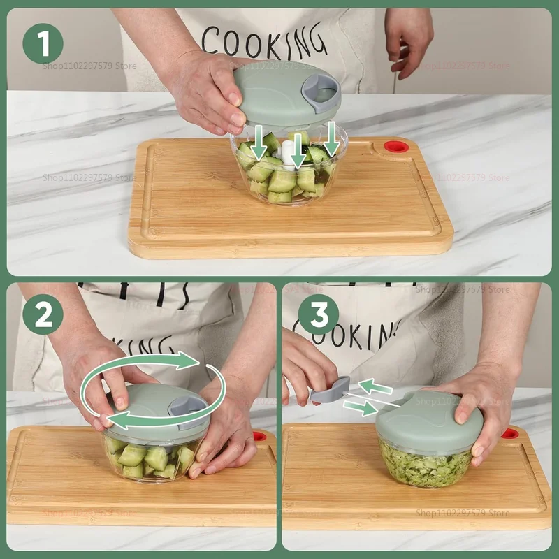 500/900 مللي دليل اللحوم المفرمة الثوم المروحية اليد سحب الصحافة كسارة الخضار طاحونة الفلفل الحار البصل القاطع أدوات المطبخ الطبخ