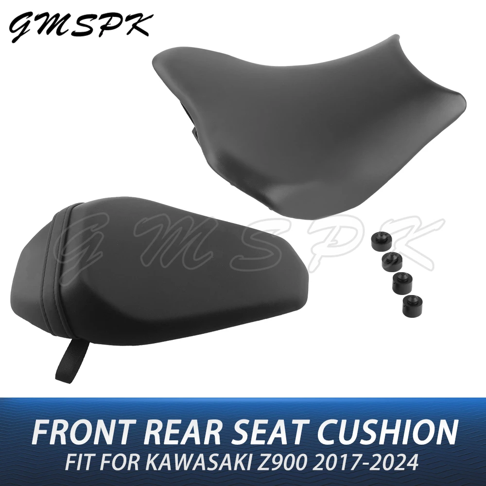 Motorcycle Front Driver Rider Rear Passenger Seat Pillion Pad Fit for Kawasaki Z900 2017-2024 2018 2019 2020 2021 2022 2023